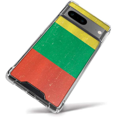 Lithuania Flag Distressed Google Pixel 8a Clear Case